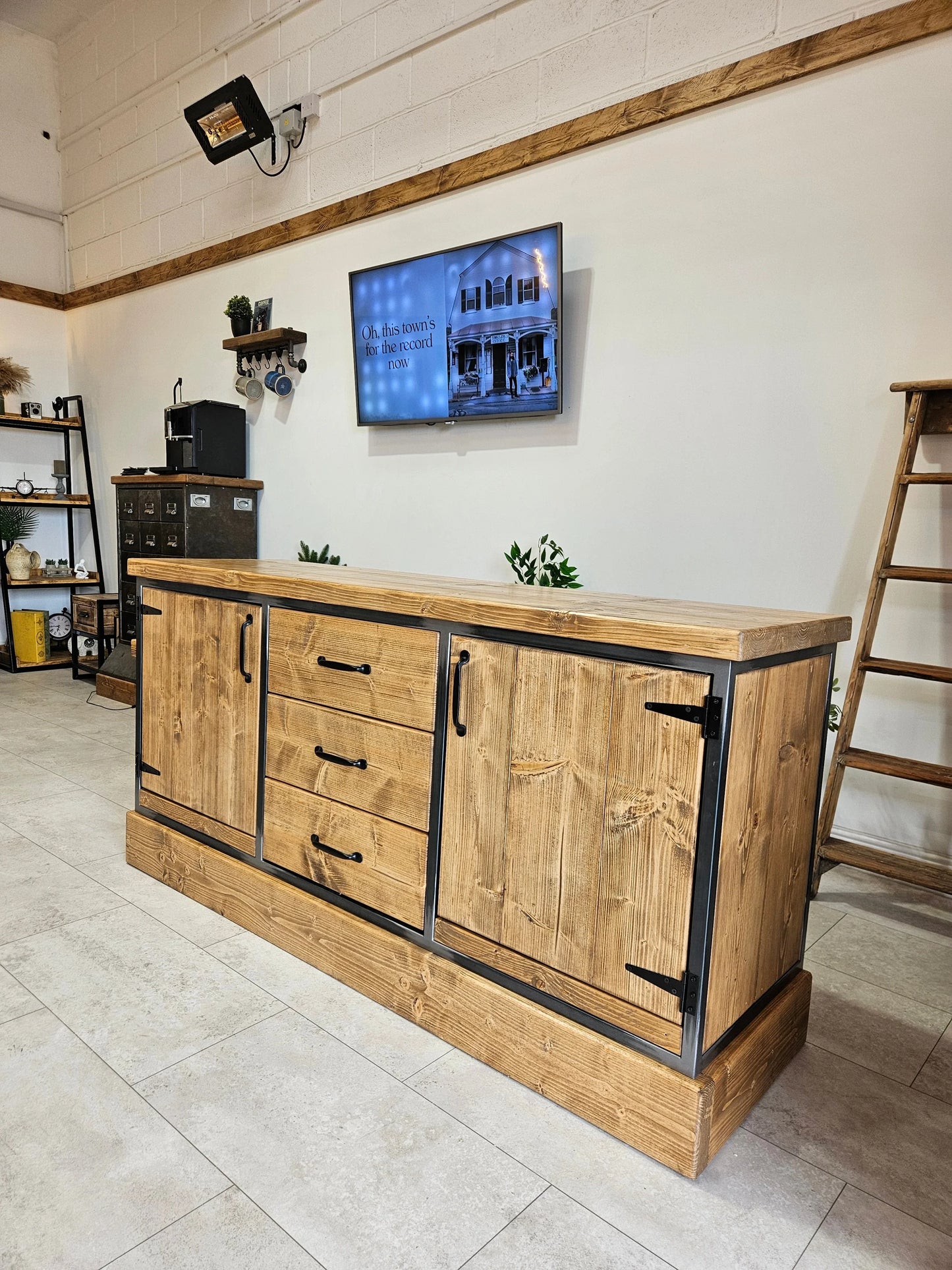 Industrial Sideboard – Wood & Metal Storage Cabinet - DK Fabrications