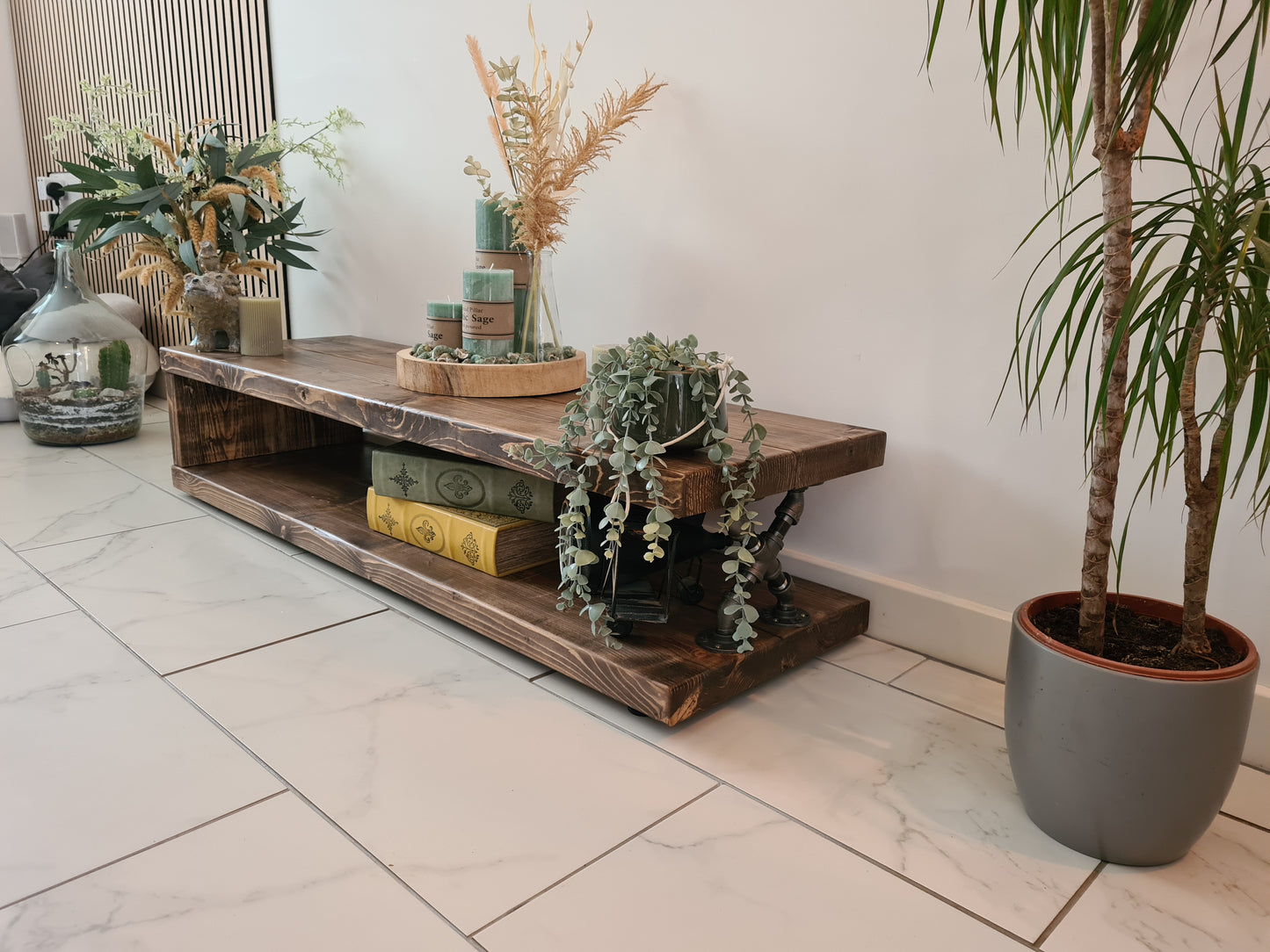 Rustic Industrial TV Stand-Media unit | UK Made