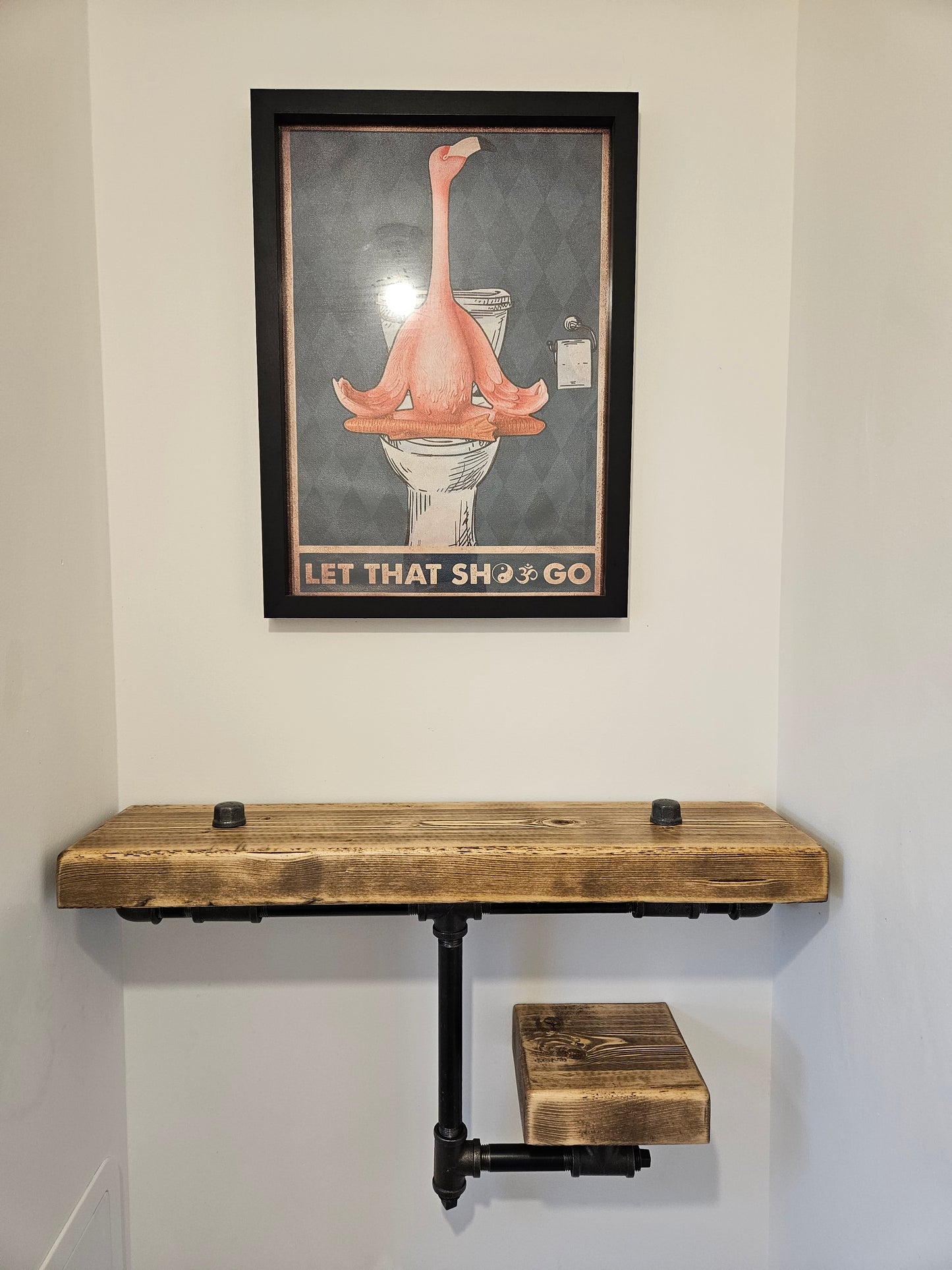 2 Tier Shelving unit-Rustic | UK Made