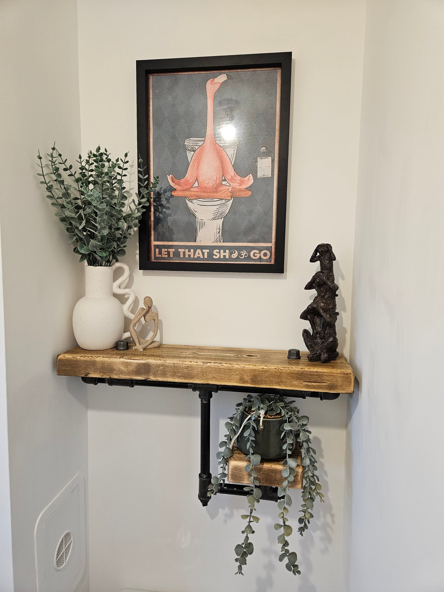 2 Tier Shelving unit-Rustic | UK Made