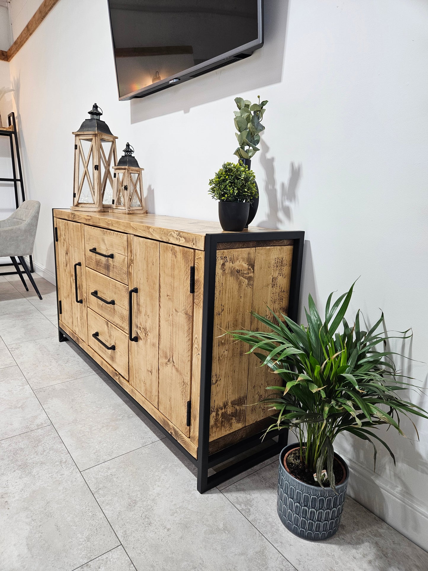 Sideboard Industrial Rustic-drawrrs | UK Made