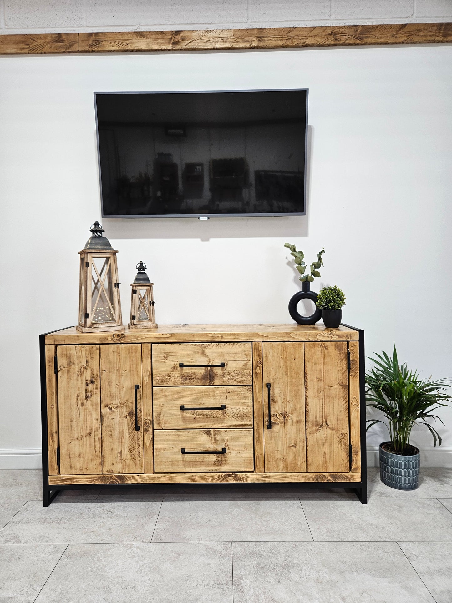 Sideboard Industrial Rustic-drawrrs | UK Made