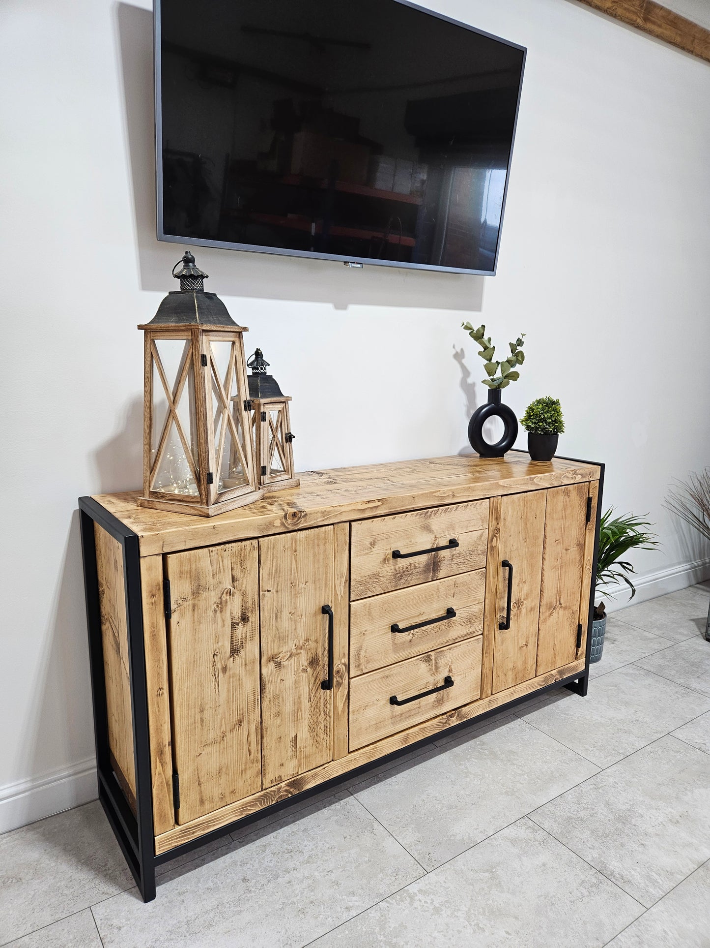 Sideboard Industrial Rustic-drawrrs | UK Made
