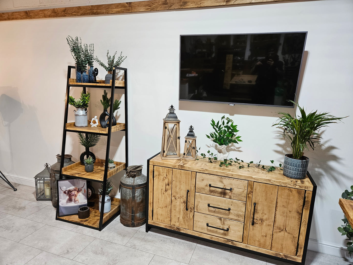 Sideboard Industrial Rustic-drawrrs | UK Made