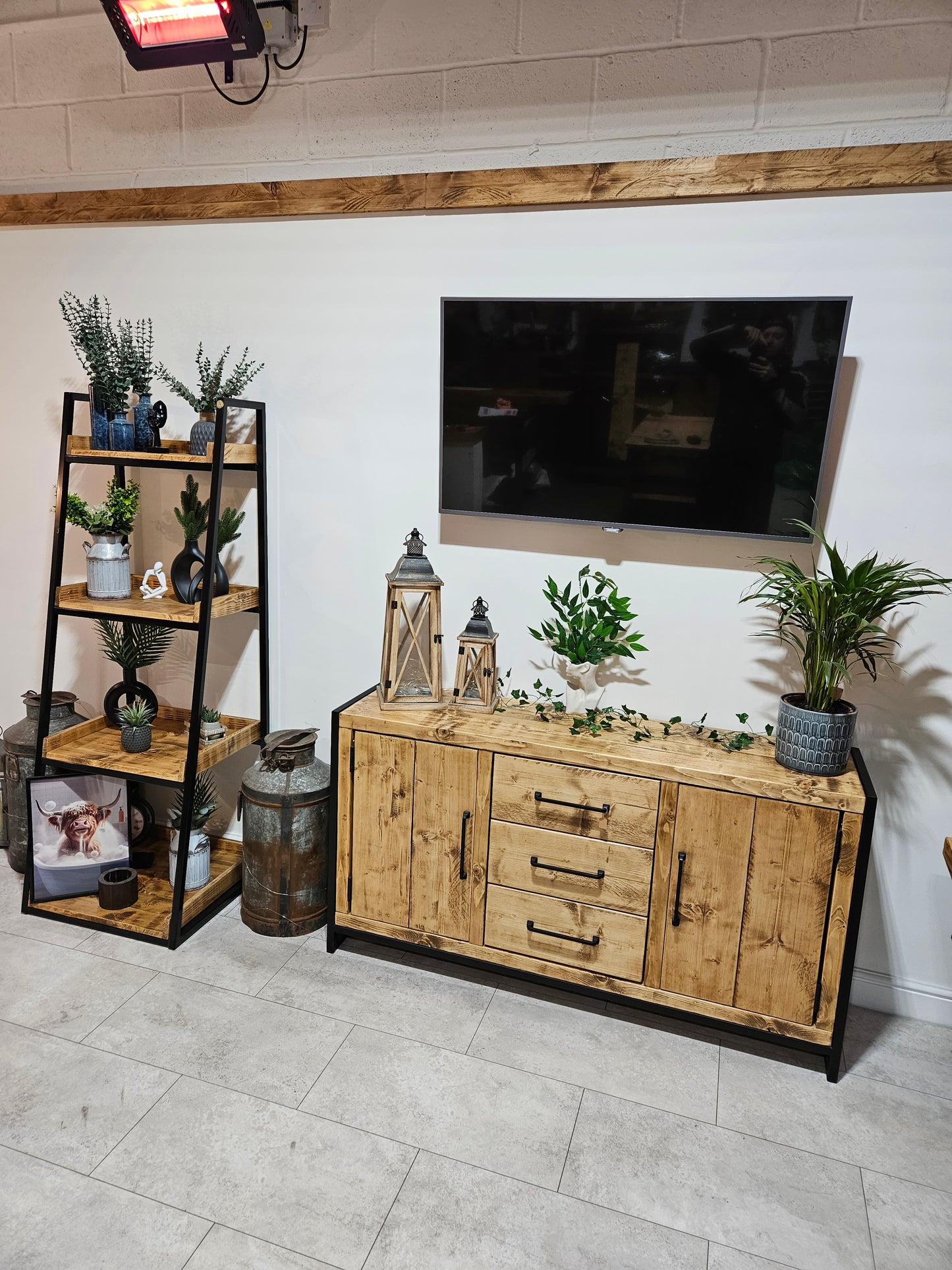 Sideboard Industrial Rustic-drawrrs | UK Made