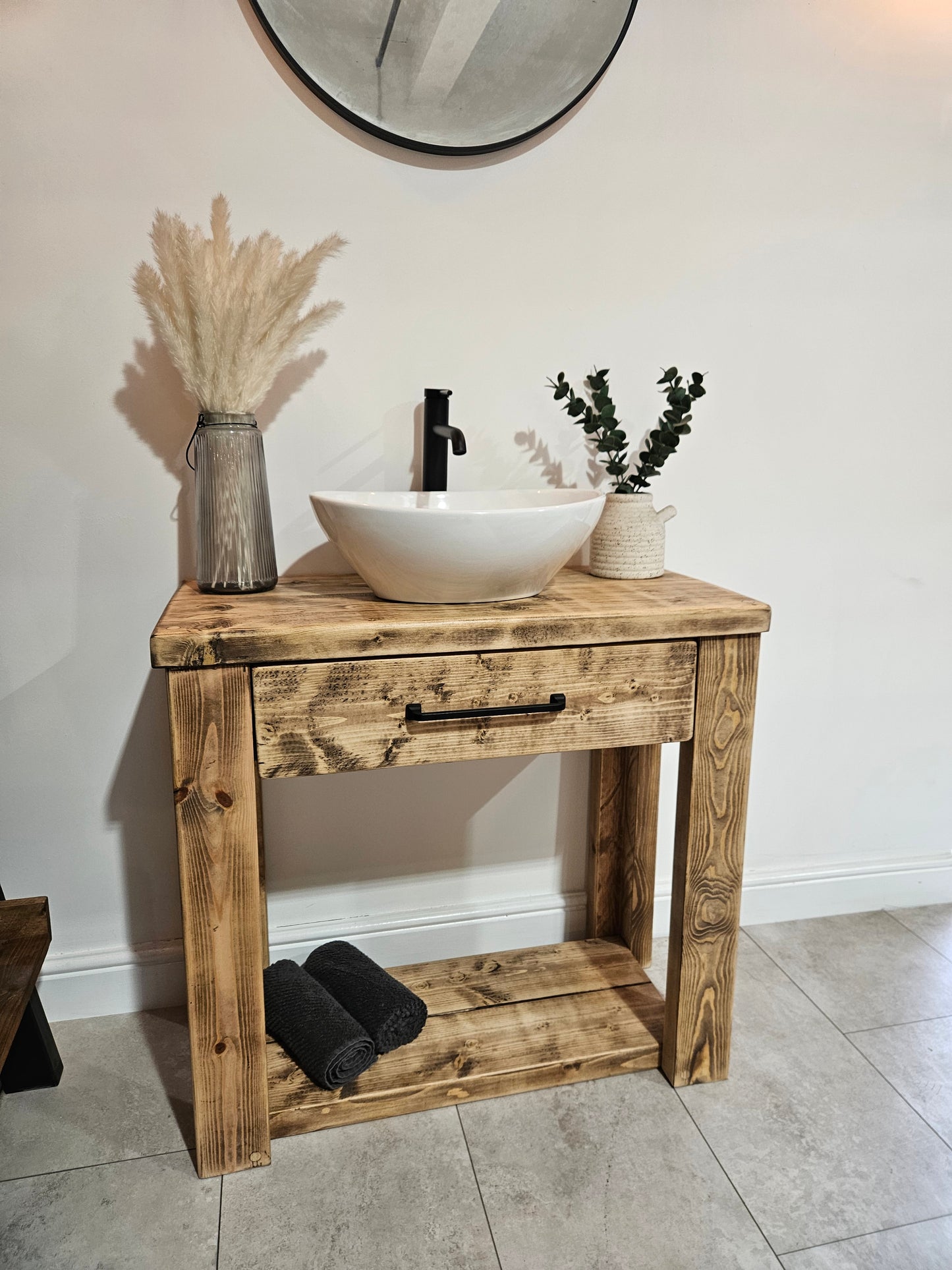 Vanity unit-drawer-Rustic-Modern | UK Made - DK Fabrications