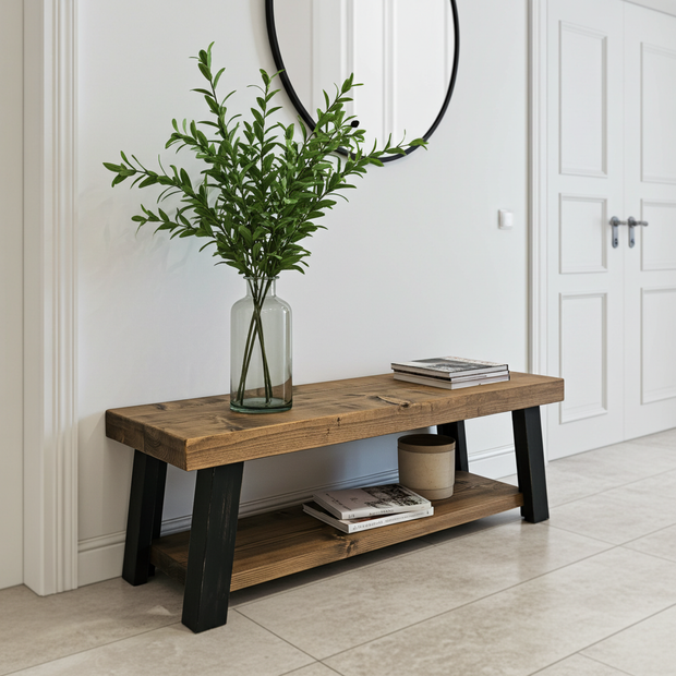 <h4>Farmhouse shoe storage</h4>