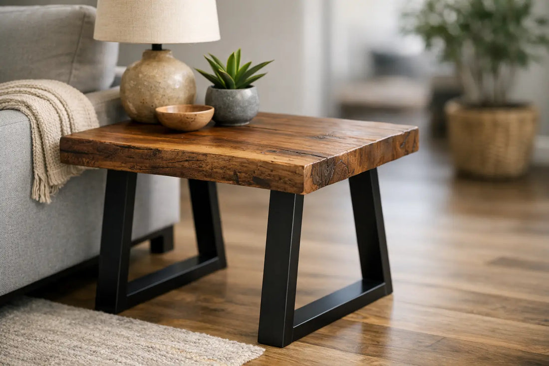 Rustic Side Table with Steel Legs: What to Look For