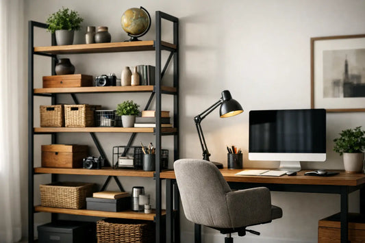 Industrial Shelving Unit for Home Office