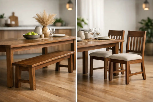 Wood Dining Bench or Chairs? Choose What Fits