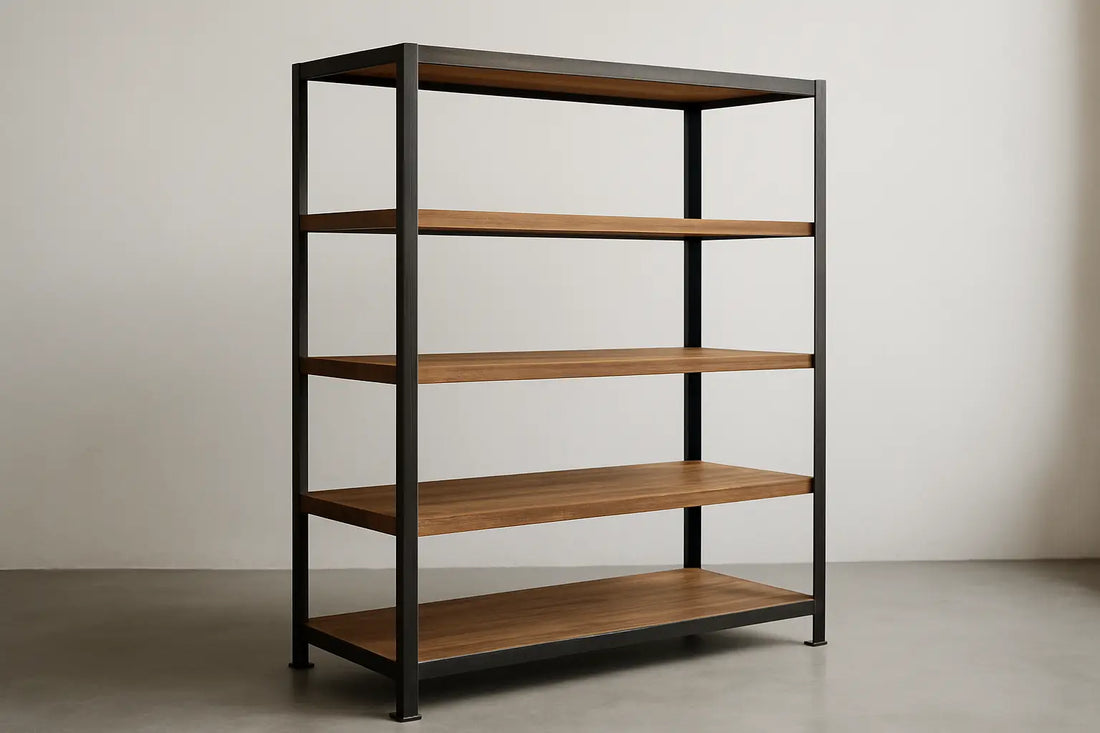 Wood and Metal Industrial Shelving That Lasts
