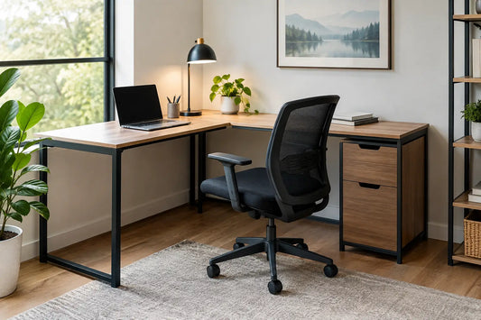 A Home Office Corner Desk Example That Works