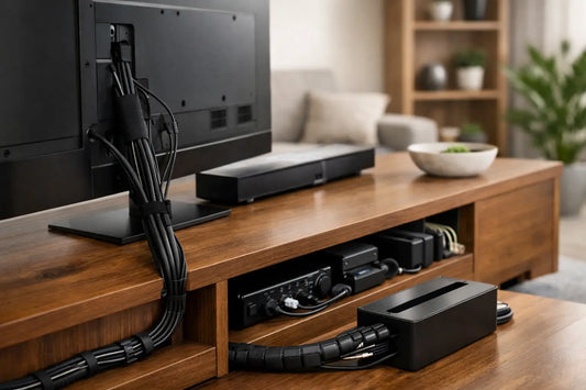 9 Custom TV Stand Cable Management Ideas