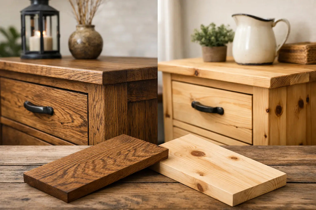Choosing Oak vs Pine for Rustic Furniture