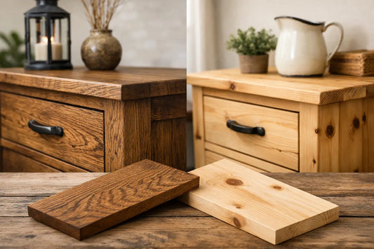 Choosing Oak vs Pine for Rustic Furniture
