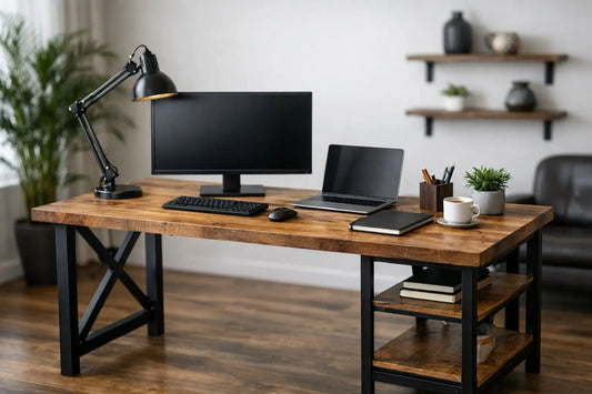 Industrial Wood Metal Desk Review