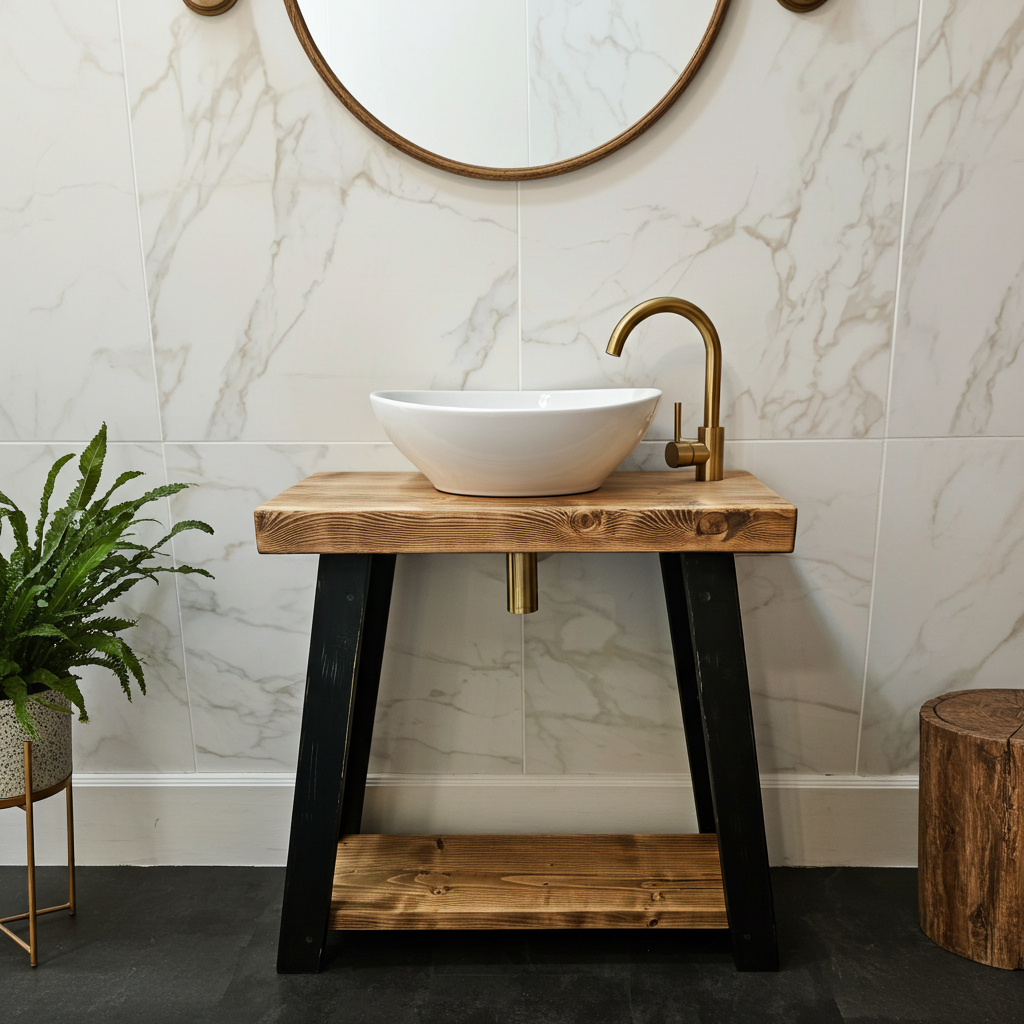 Custom vs. Mass-Produced: Why Your Bathroom Deserves a Rustic Industrial Bathroom Vanity from DK Fabrications - DK Fabrications