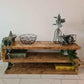Rustic Handmade TV Unit with 3 Shelves – Solid Wood Media Console - DK Fabrications