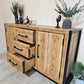 Rustic Industrial Sideboard – Wood & Metal Storage Cabinet - DK Fabrications