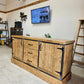 Industrial Sideboard – Wood & Metal Storage Cabinet - DK Fabrications