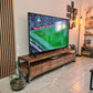Industrial TV Stand with Drawers – Wood & Metal Media Console - DK Fabrications
