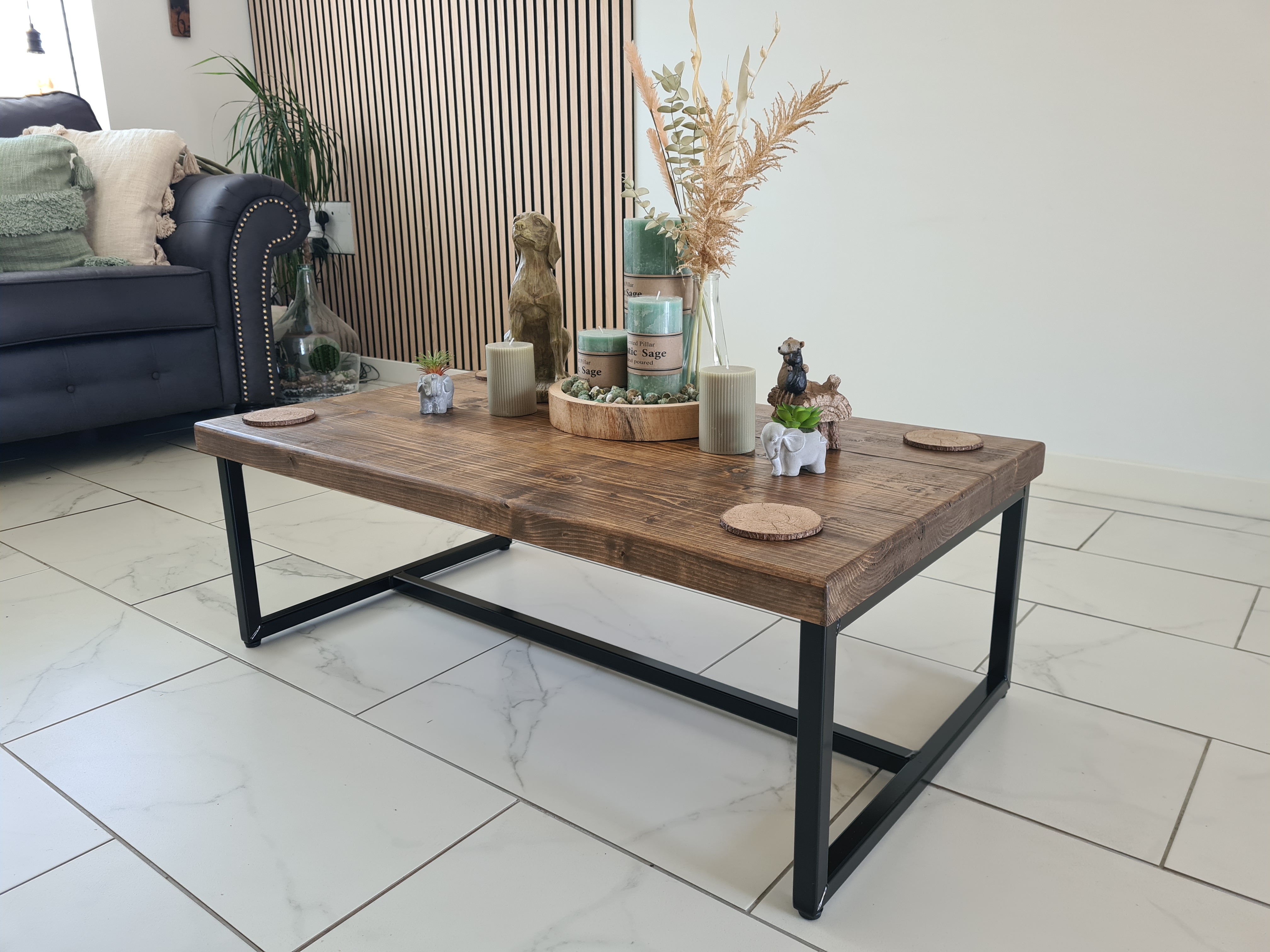Coffee table/end table/rustic/industrial – DK Fabrications