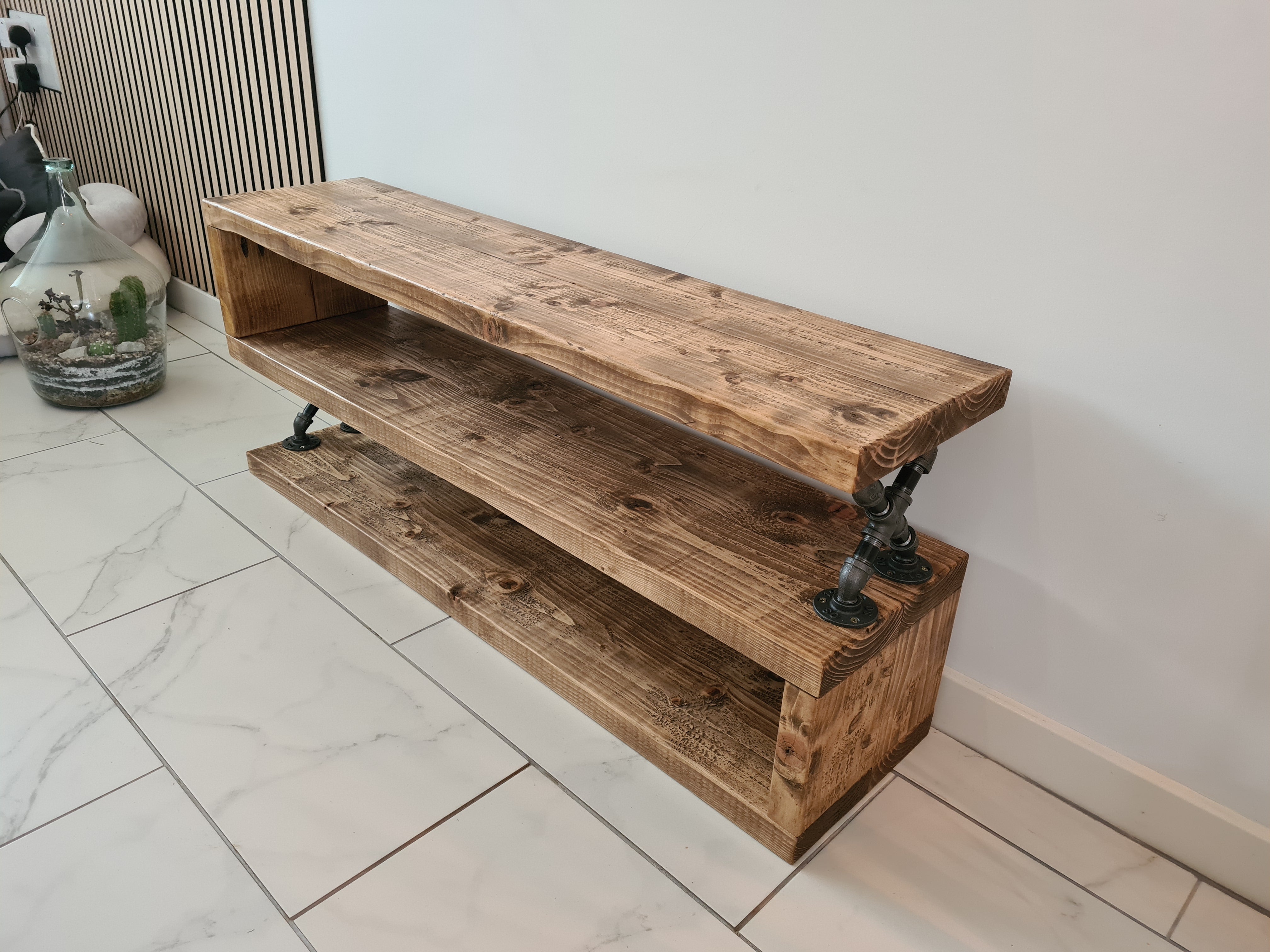 Handmade rustic on sale tv stand