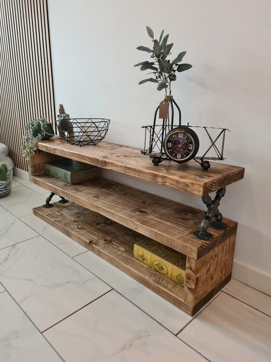 Hairpin Legs TV Stand/TV Unit/Solid Rustic Handmade TV stand/Entertainment  Stand