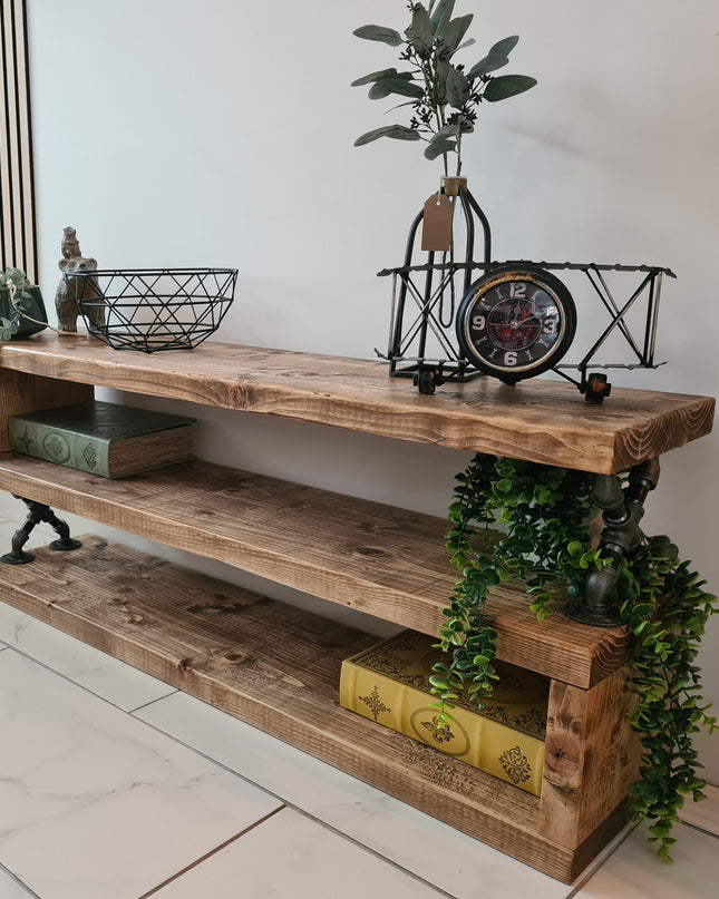 TV Stand-Media Unit-Rustic-Industrial | UK Made