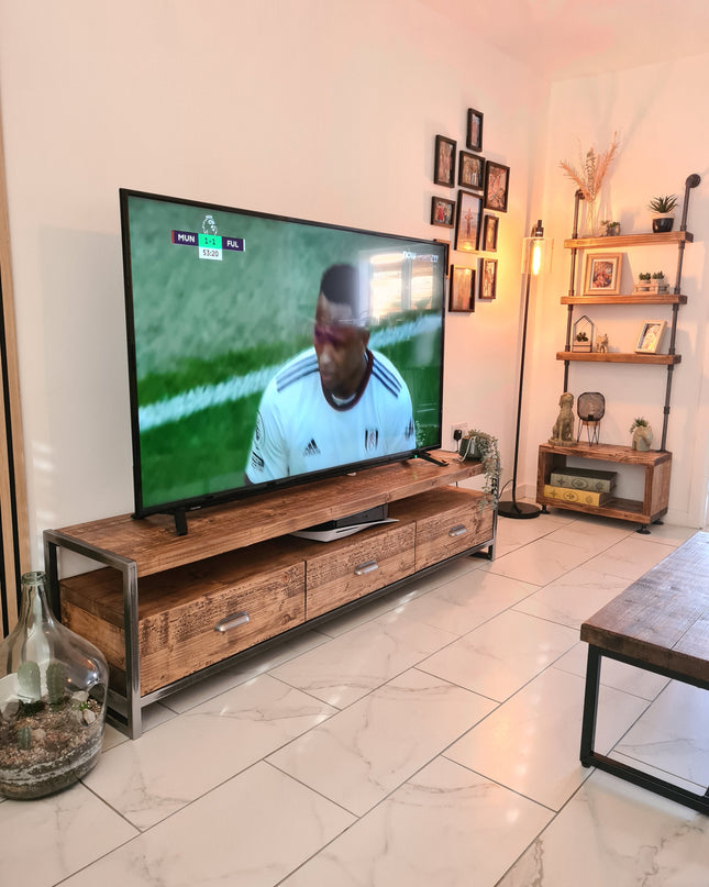 Industrial TV Stand-drawers | UK Made