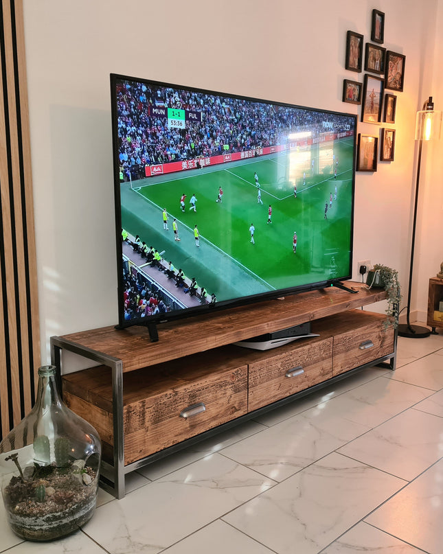 Industrial TV Stand-drawers | UK Made