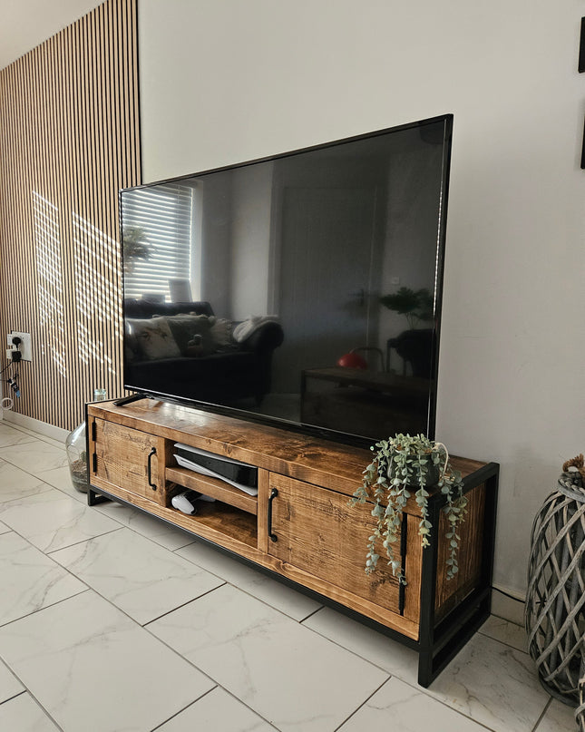 Industrial rustic TV Media Unit | UK Made