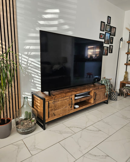 Industrial rustic TV Media Unit | UK Made