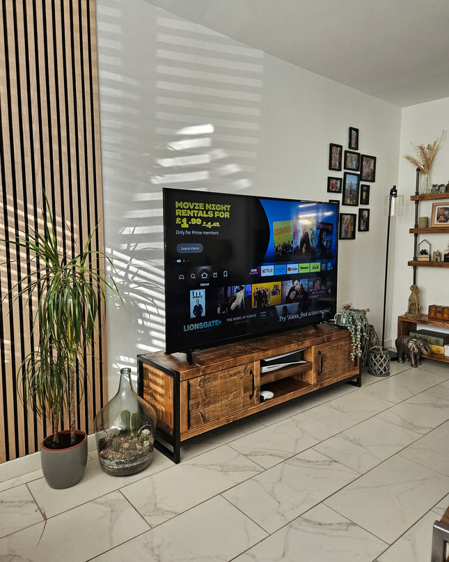 Industrial rustic TV Media Unit | UK Made