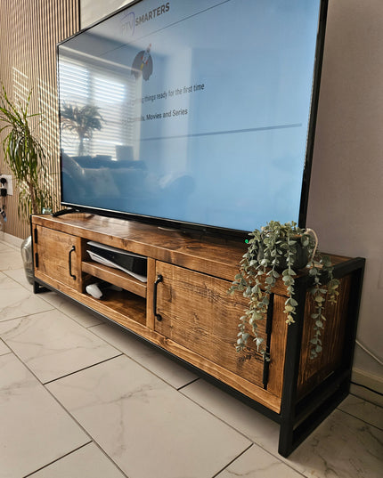 Industrial rustic TV Media Unit | UK Made