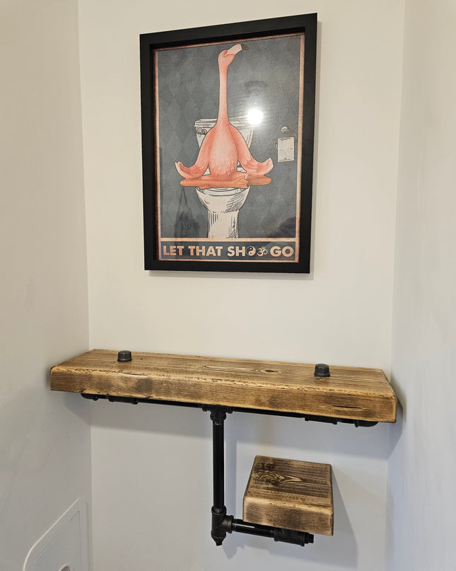 2 Tier Shelving unit-Rustic | UK Made