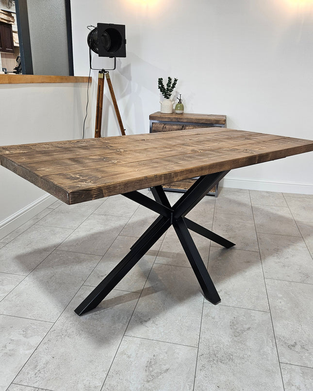Dining table Industrial unique handmade-spider base-matching bench | UK Made - DK Fabrications