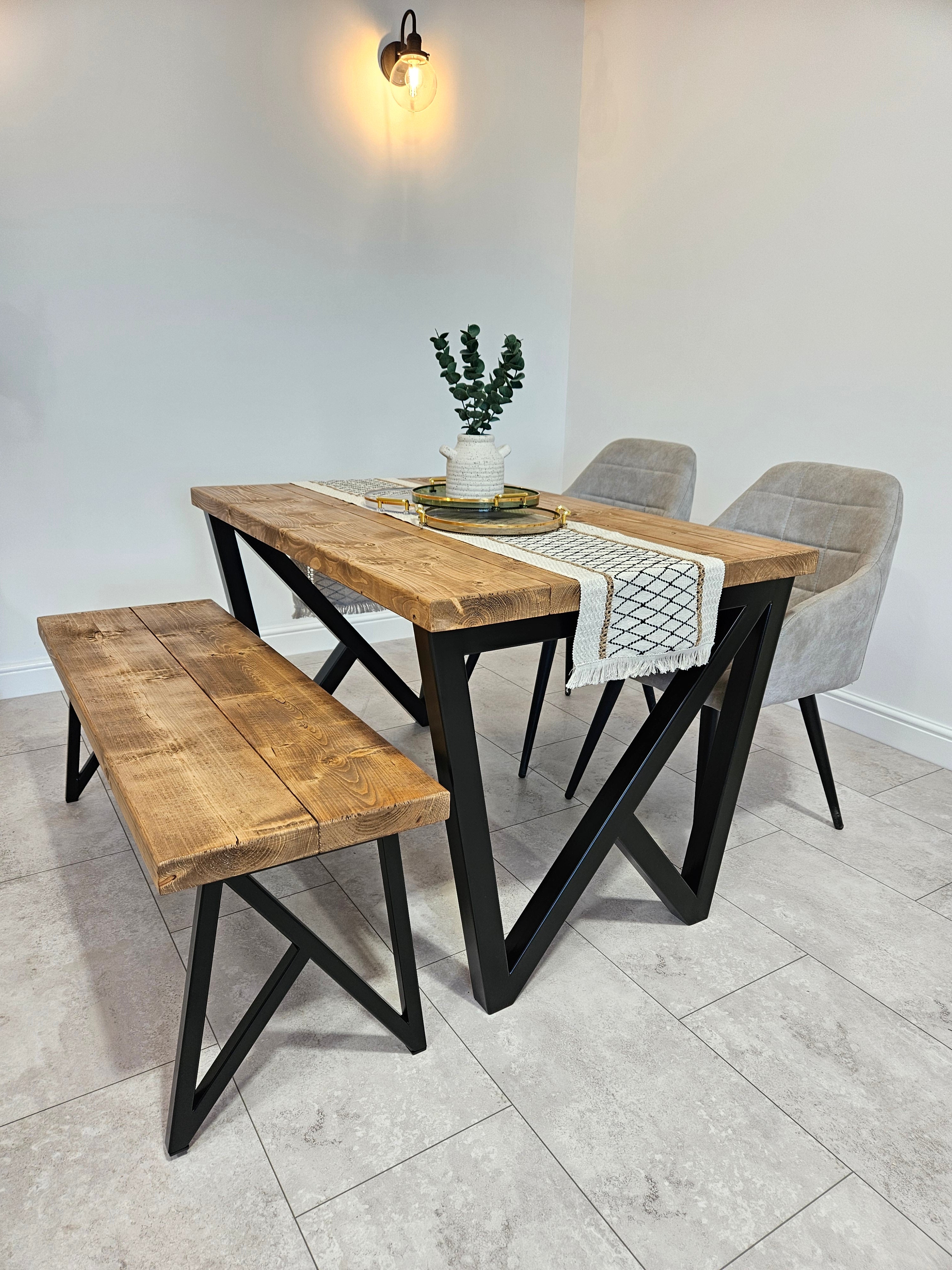 Industrial black dining online table