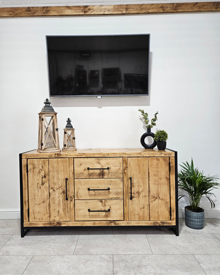 Sideboard Industrial Rustic-drawrrs | UK Made - DK Fabrications