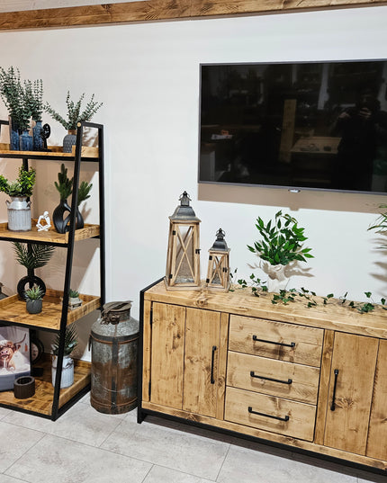 Sideboard Industrial Rustic-drawrrs | UK Made - DK Fabrications
