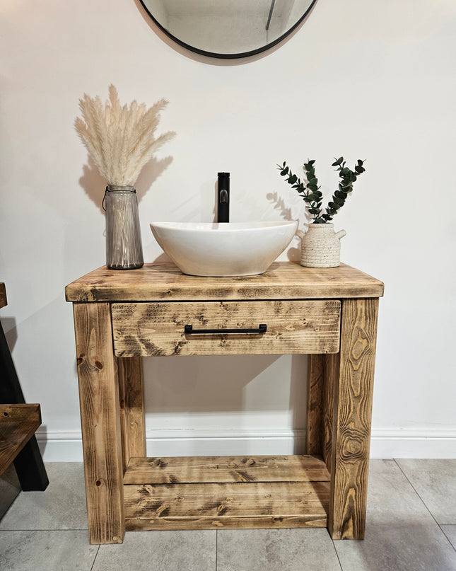 Vanity unit-drawer-Rustic-Modern | UK Made - DK Fabrications