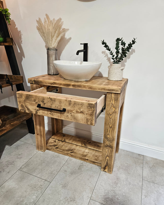 Vanity unit-drawer-Rustic-Modern | UK Made - DK Fabrications