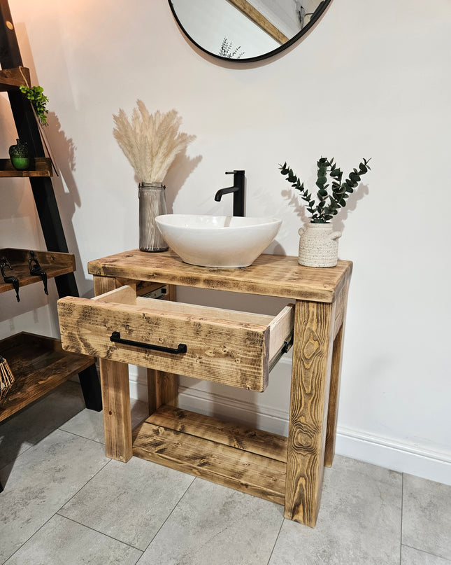 Vanity unit-drawer-Rustic-Modern | UK Made - DK Fabrications