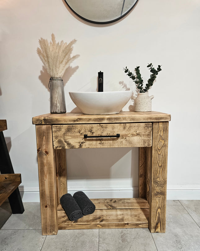 Vanity unit-drawer-Rustic-Modern | UK Made - DK Fabrications