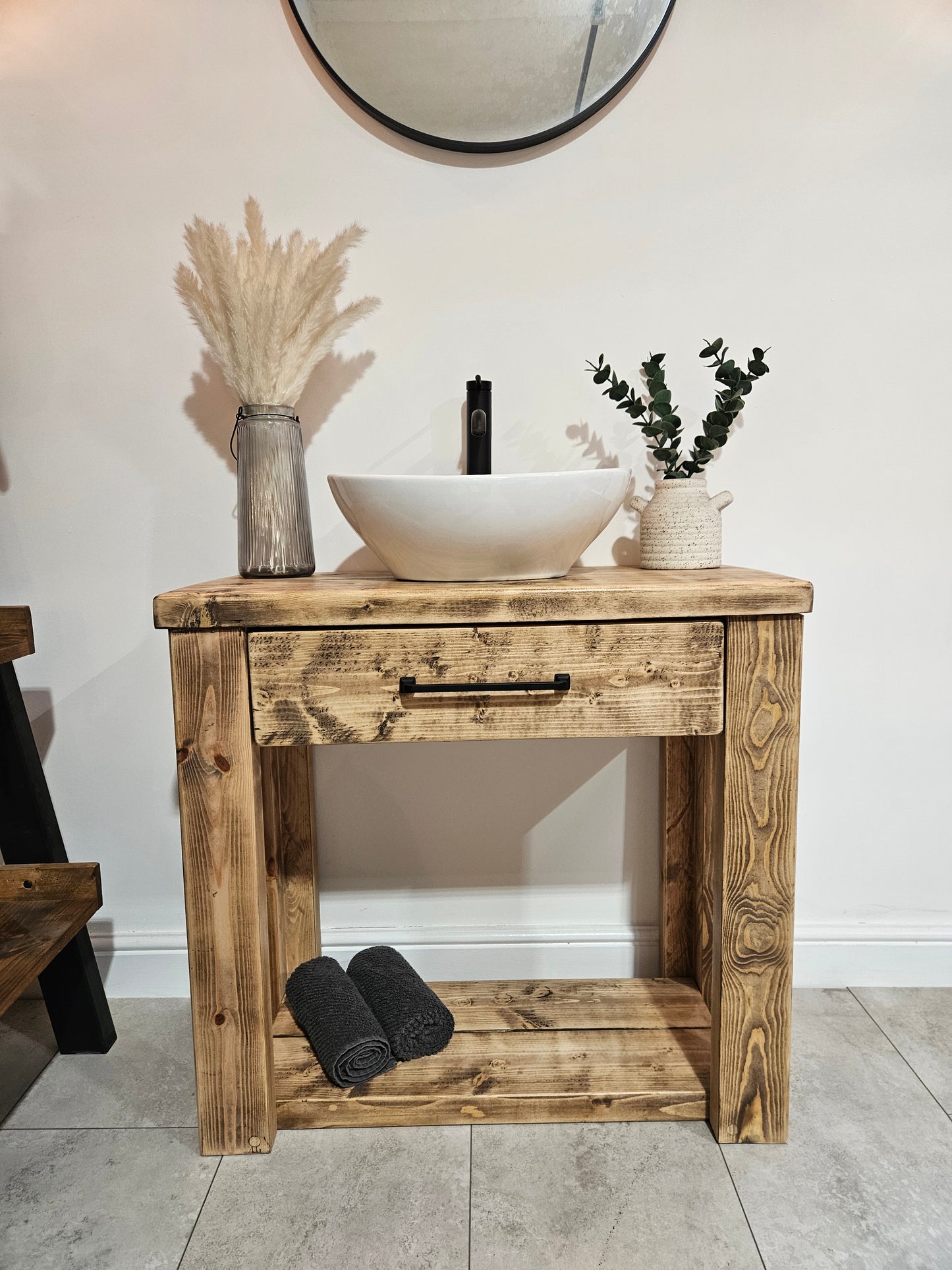 Vanity unit with drawer Handmade Rustic Modern