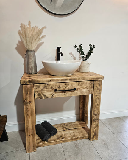 Vanity unit-drawer-Rustic-Modern | UK Made - DK Fabrications