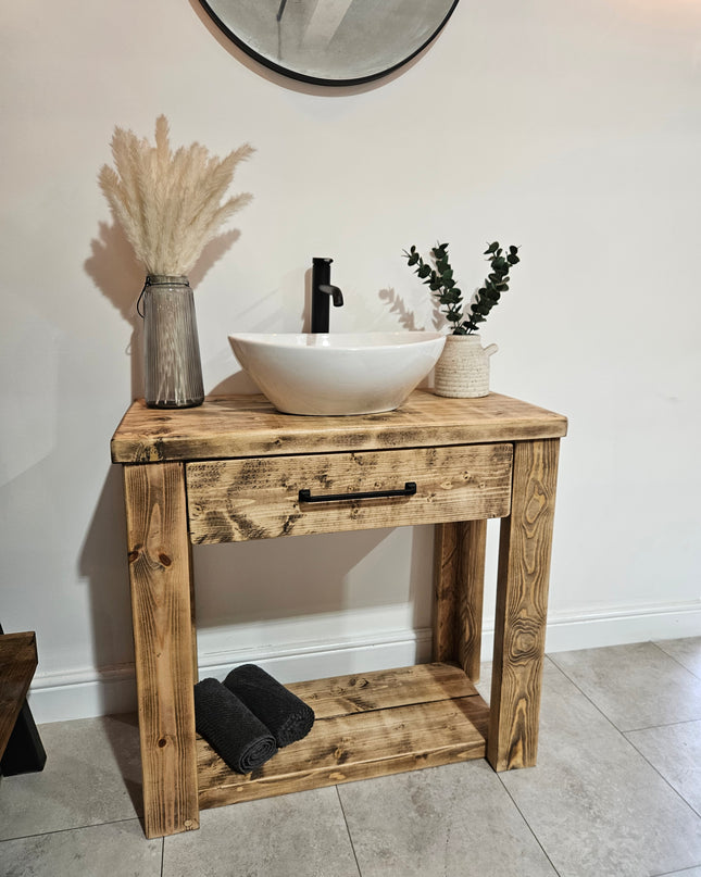 Vanity unit-drawer-Rustic-Modern | UK Made - DK Fabrications
