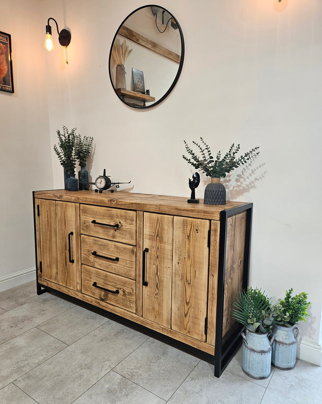 Sideboard Industrial Rustic-drawrrs | UK Made - DK Fabrications