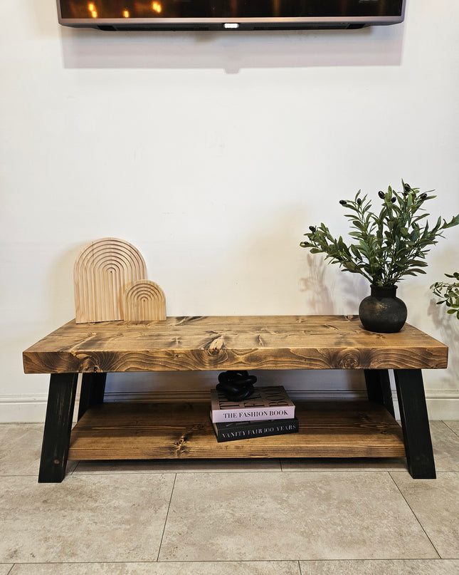 Farmhouse style TV Stand, Rustic solid wood tv unit, Quality handmade media unit