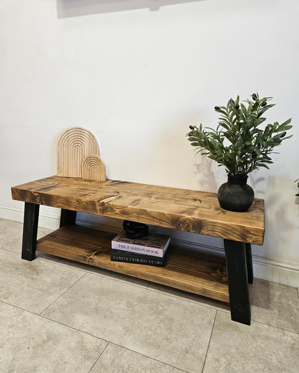 Farmhouse style TV Stand, Rustic solid wood tv unit, Quality handmade media unit